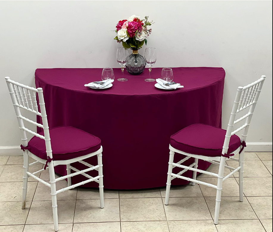 Half Round Banquet Table